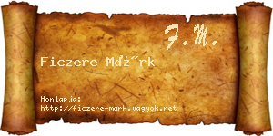Ficzere Márk névjegykártya
